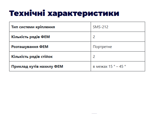 Наземна конструкція SMS-212R (під бетонування)